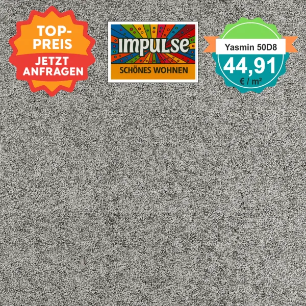 Vorwerk Yasmin 50D8 dunkelgreige Teppichboden – Draufsicht quadratisch